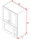 Evercraft Cabinetry Wall Cabinet WM303021
