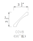 Evercraft Cabinetry Cov Molding - 3 1/2"x3 1/2"x 96"