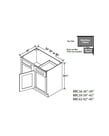 Evercraft Cabinetry Base Blind Corner 33W (39" Space)