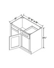 Evercraft Cabinetry Navy Blue Base Blind Corner 33W (39" Space)
