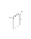 Evercraft Cabinetry Shaker Gray Skin Panel 96H x 36W