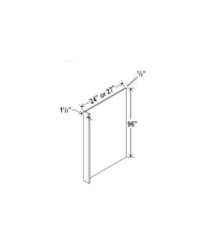 Evercraft Cabinetry Shaker Gray Skin Panel 96H x 36W