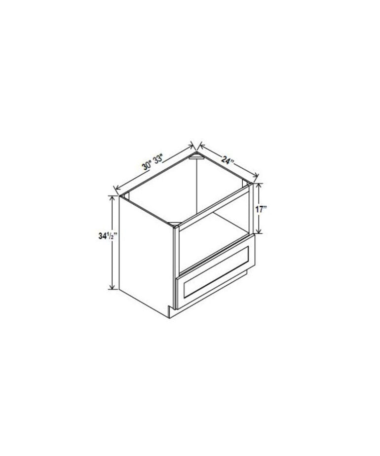 Evercraft Cabinetry Wall Microwave Cabinet 30W x 30H x 21D