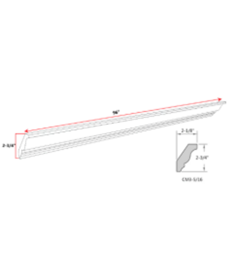 Evercraft Cabinetry Crown Molding 3-5/16" x 96"