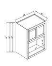 Evercraft Cabinetry Charleston White Wall Microwave Cabinet 30W x 30H x 21D