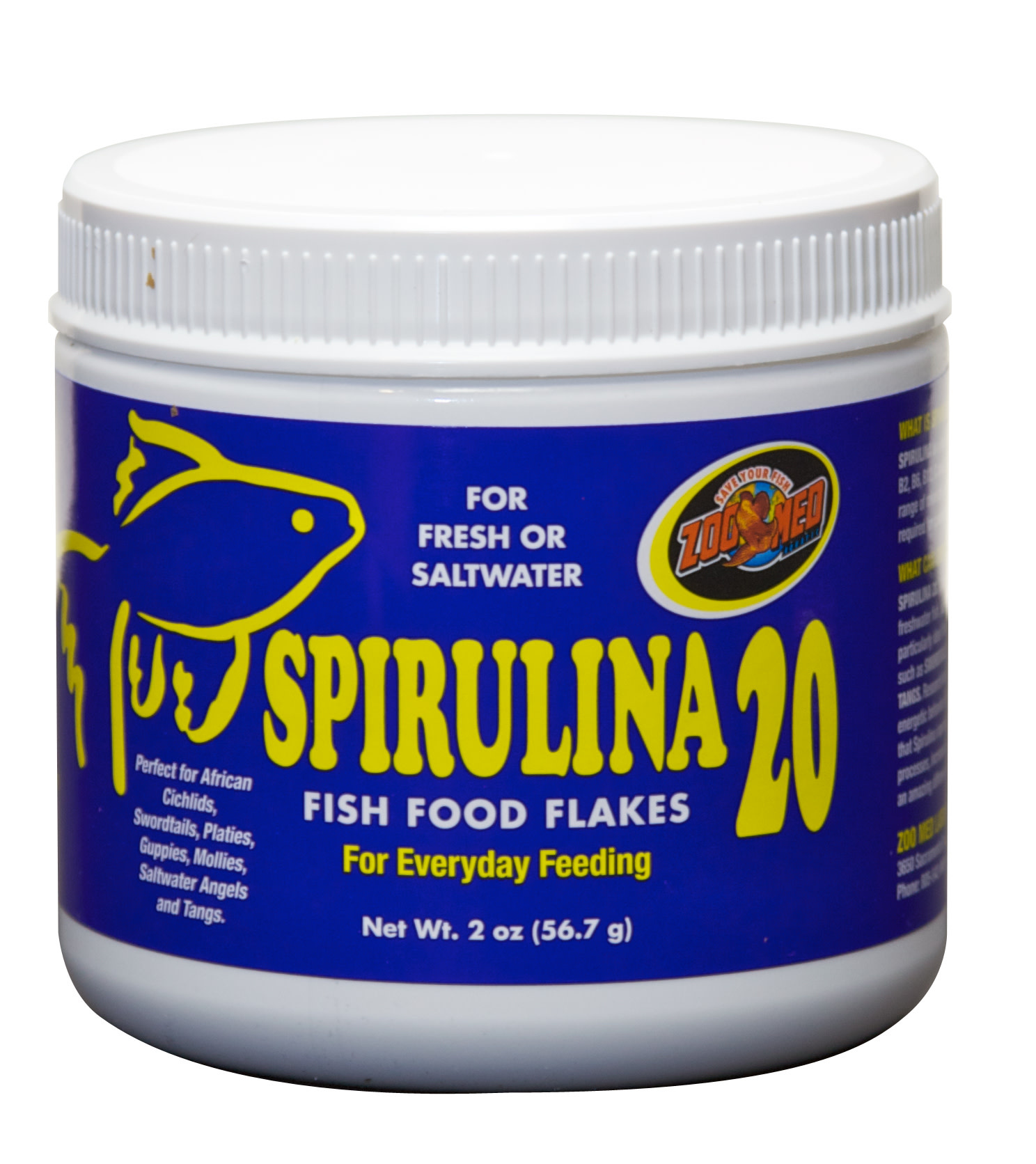 Zoo Med Labs Inc Zoo Med Labs spirulina 20 flake food 2oz