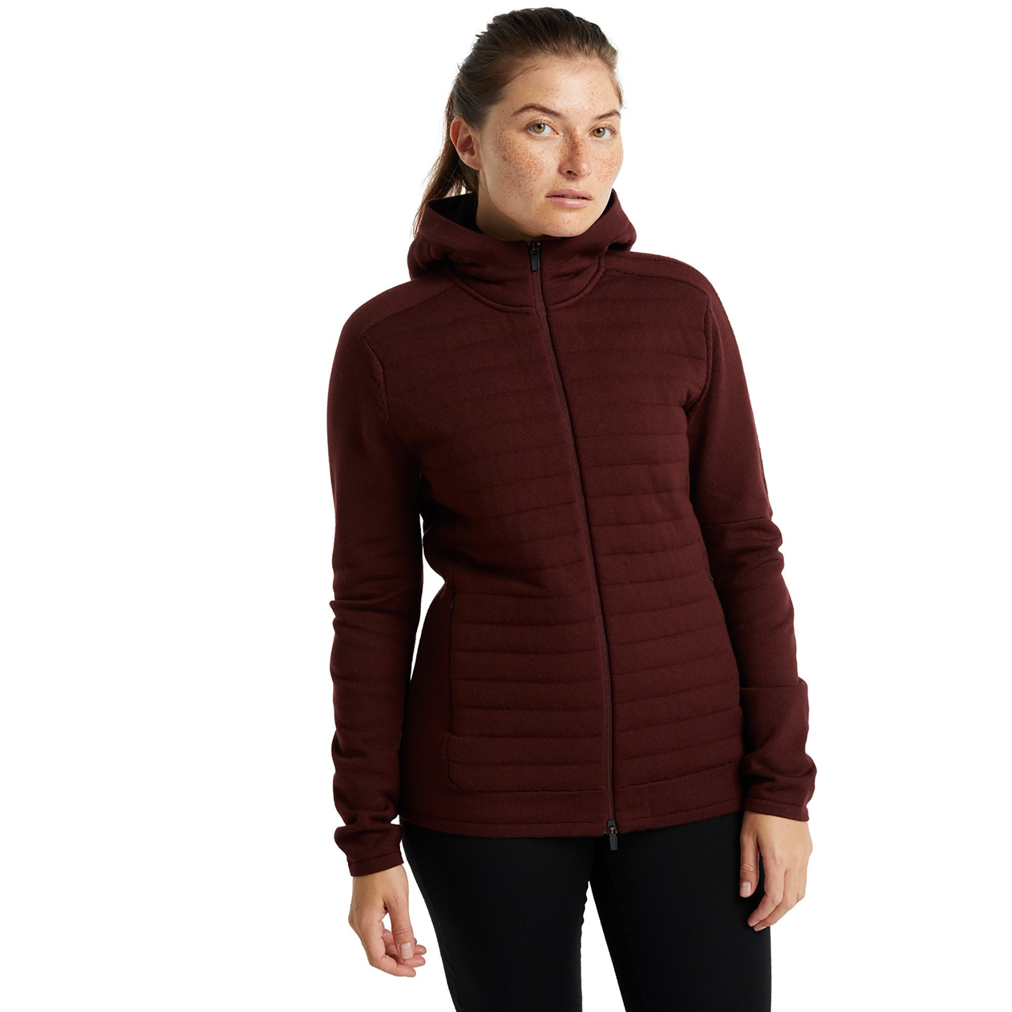 ZoneKnit LS Zip Hoodie Haf Top Zip With Hood - Ski Town