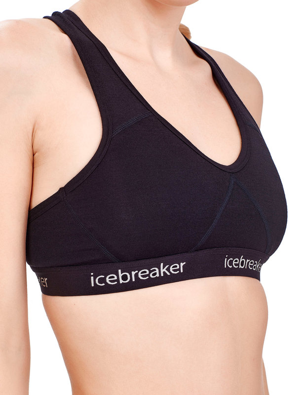 Icebreaker Women's Sprite Racerback Bra, Black/Black, Large : :  Clothing, Shoes & Accessories