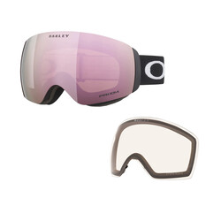 Oakley Lunettes De Ski  Flight Deck M Black Avec Deux Lentilles (25/26)
