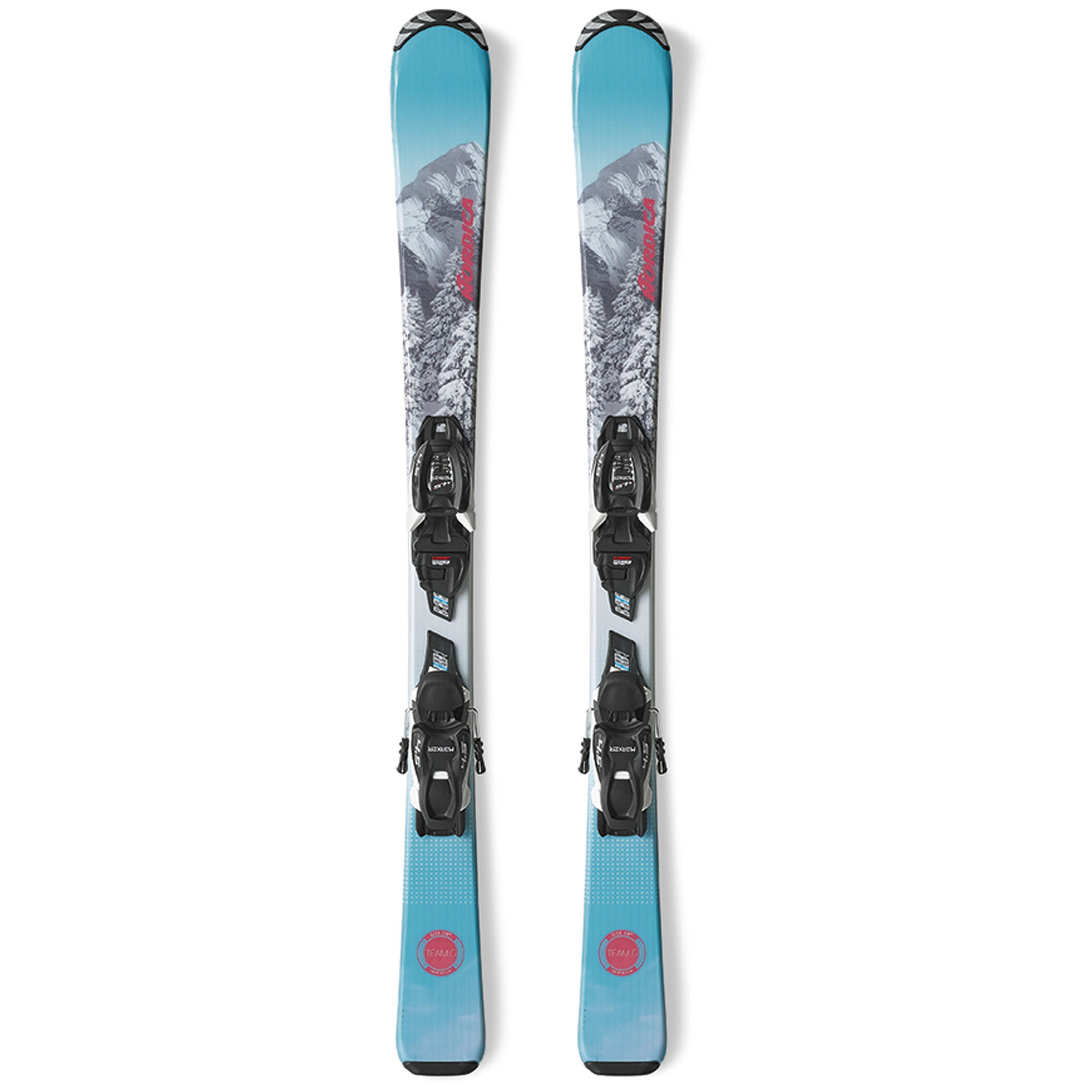 Nordica Skis Team G FDT + JR 4.5 FDT Fixations (100-140)