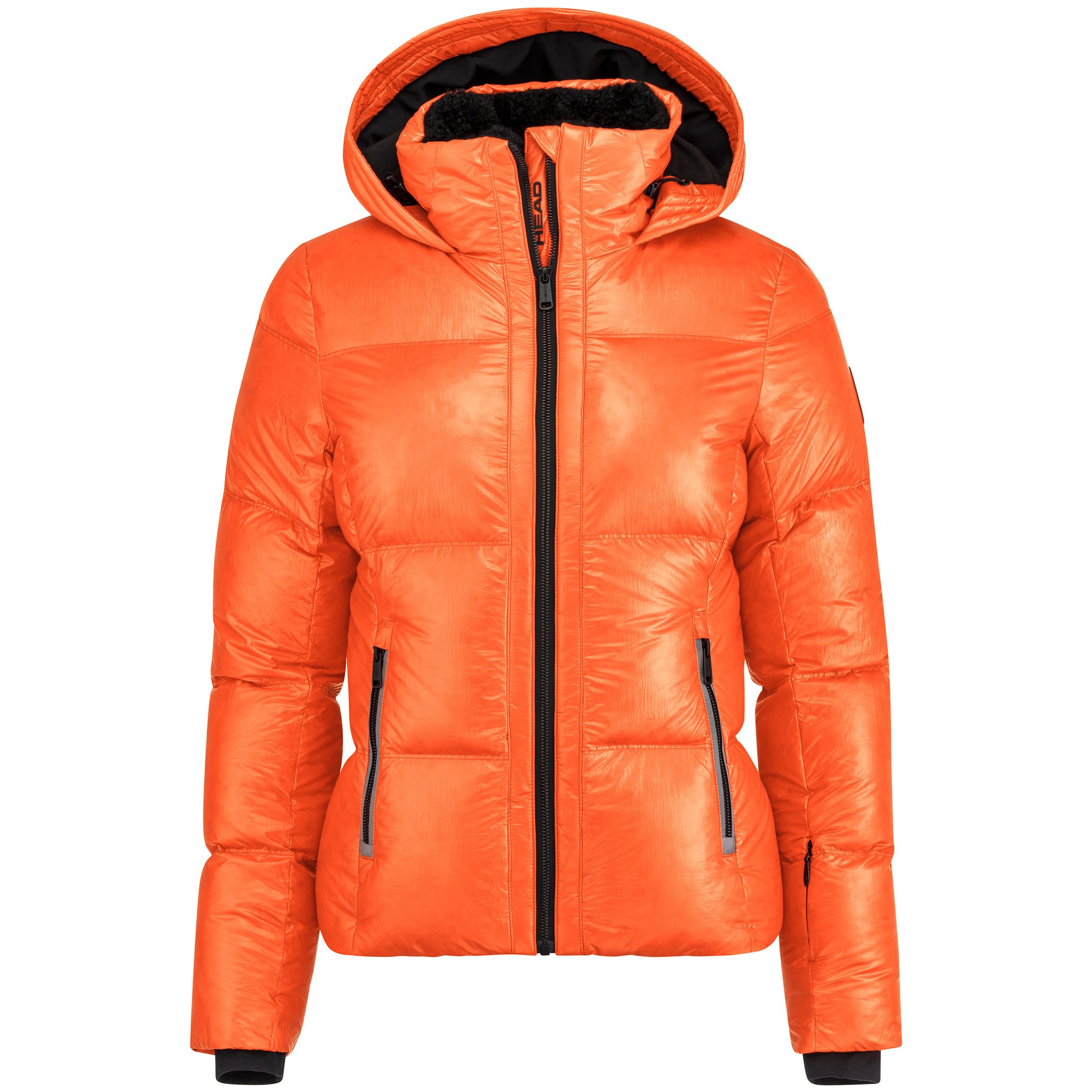 Red Moraine down hooded ski jacket, Goldbergh
