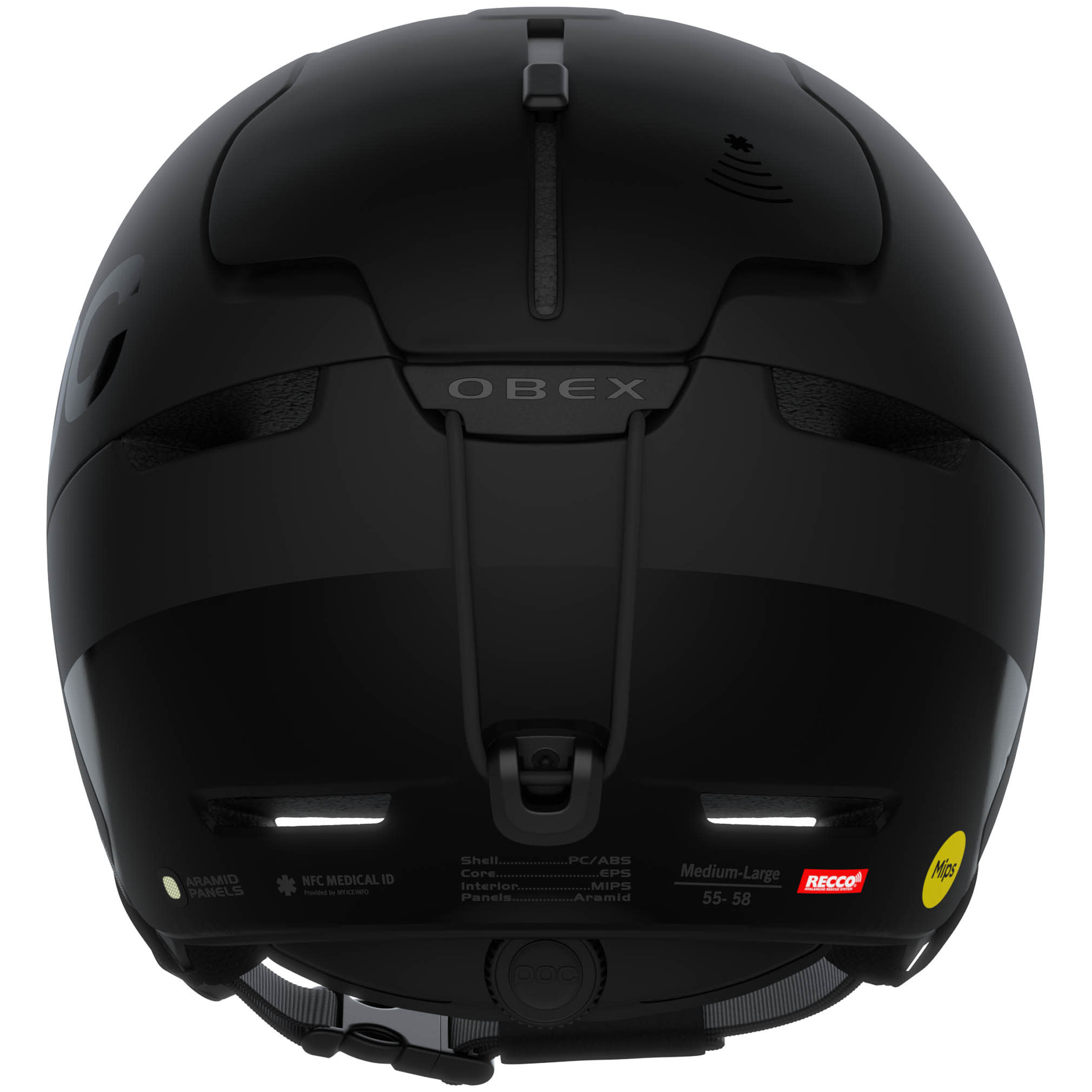 ★POC　OBEX　WF　MIPS BLACK XS-S 55-58cm Obex Wide Fit MIPS Ski Helmet in Uranium Black Matt | POC canada