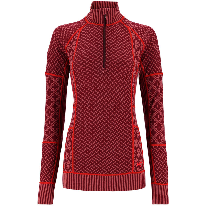 Women's half zip merino wool baselayer