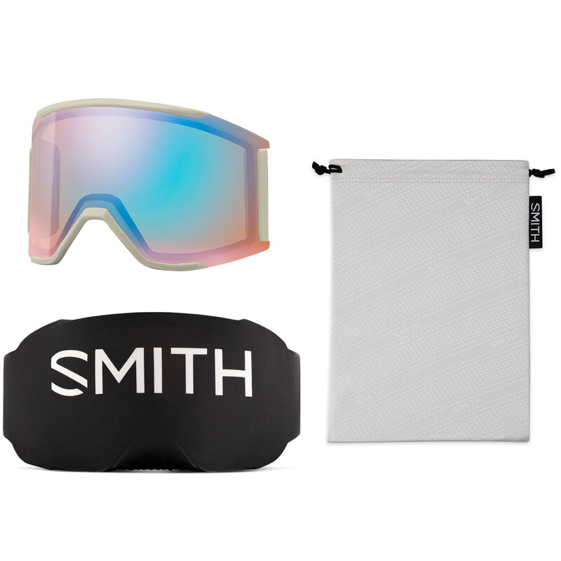 Smith Squad Mag Low Bridge Chalk Straightline Fit Goggles