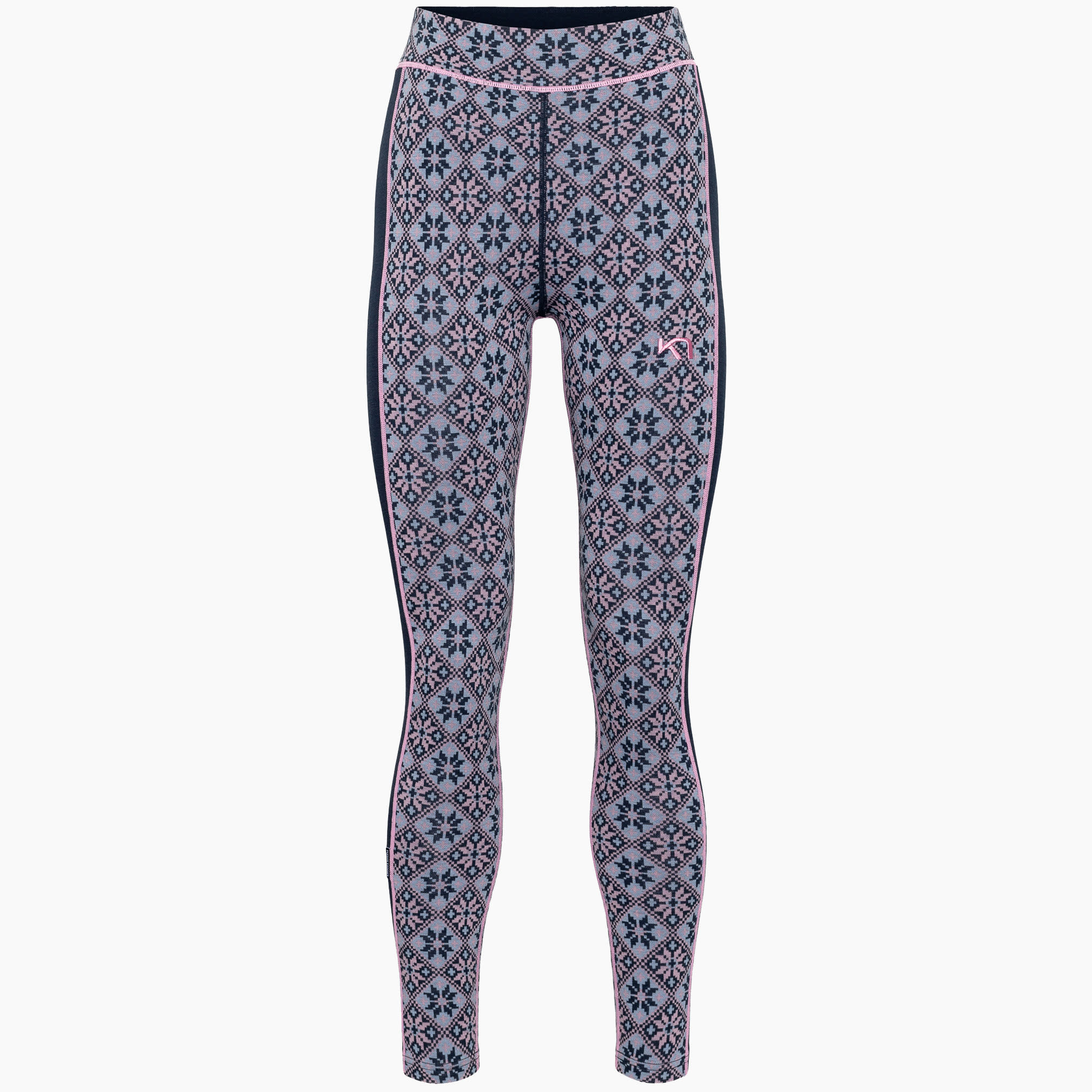 Kari Traa Legging Taille Haute Rose - 100% Laine Mérinos (25/26)