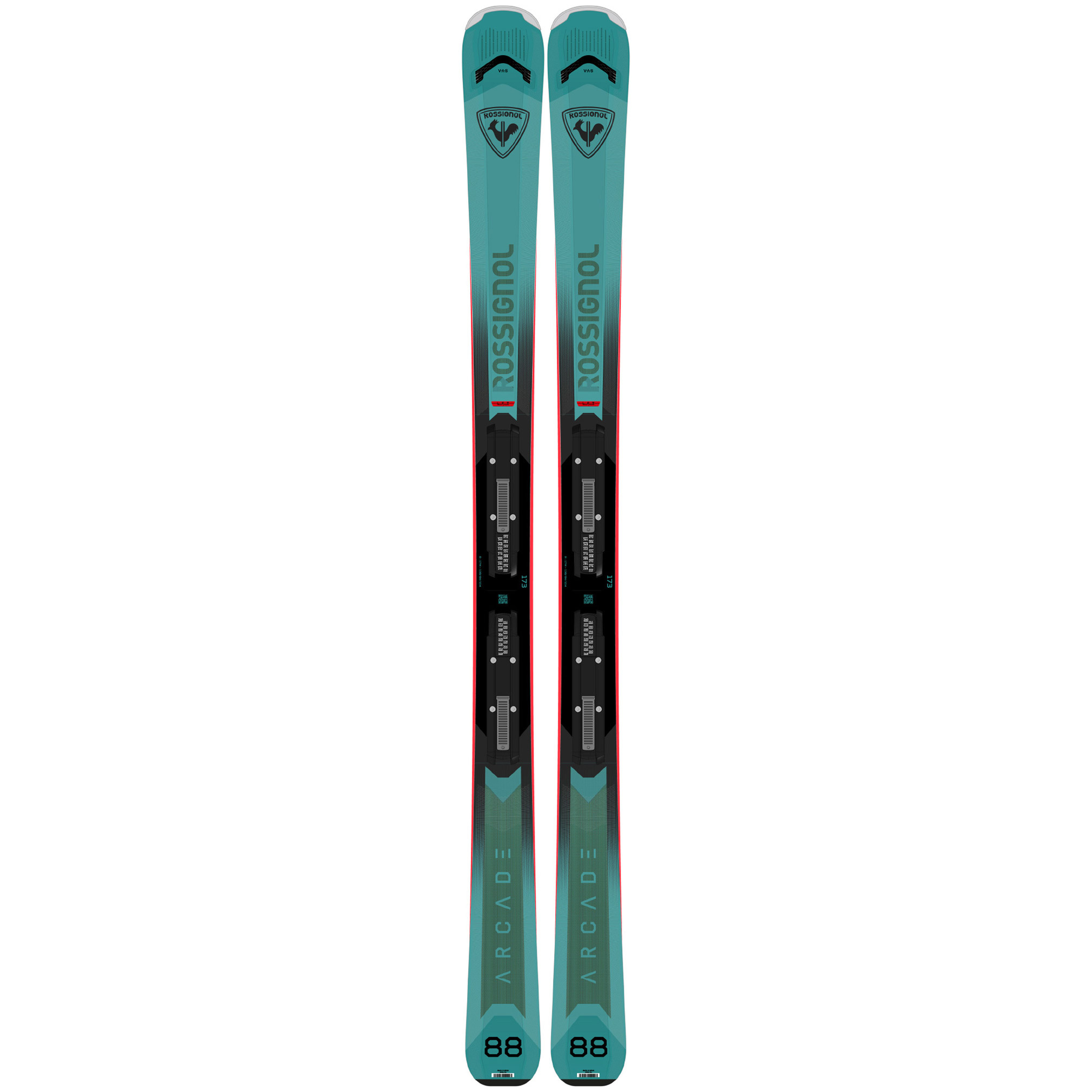 ROSSIGNOL 122cm スキー ビンディング、ストック95cm付き ジュニア スキー ROSSIGNOL 120cm ストック 95cm 2点 cd106636.jpg