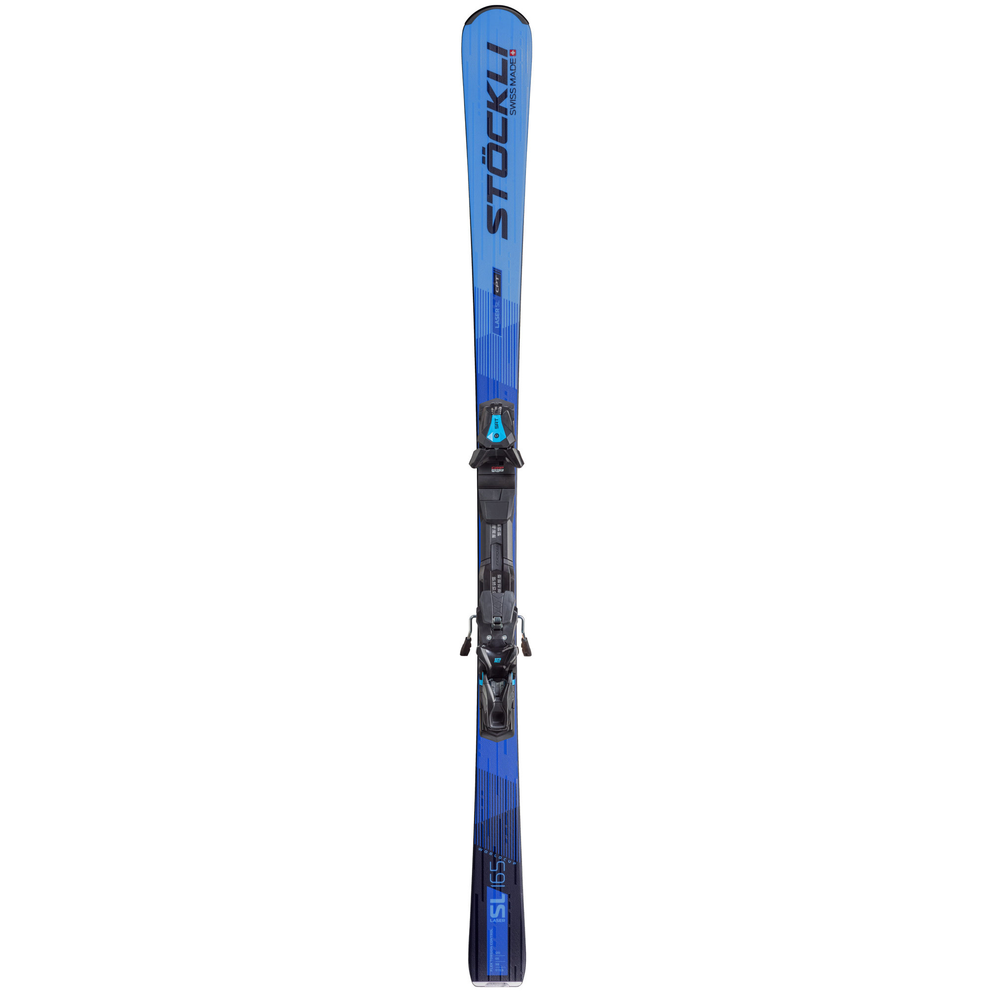 Stockli LASER SL predrilled Skis with SRT Speed D20 Plate and SRT 12 Bindings (26/27)