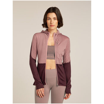Icebreaker Haut Merino Blend 200 RealFleece™ Descender W   Avec Capuchon à Manches Longues  (25/26)