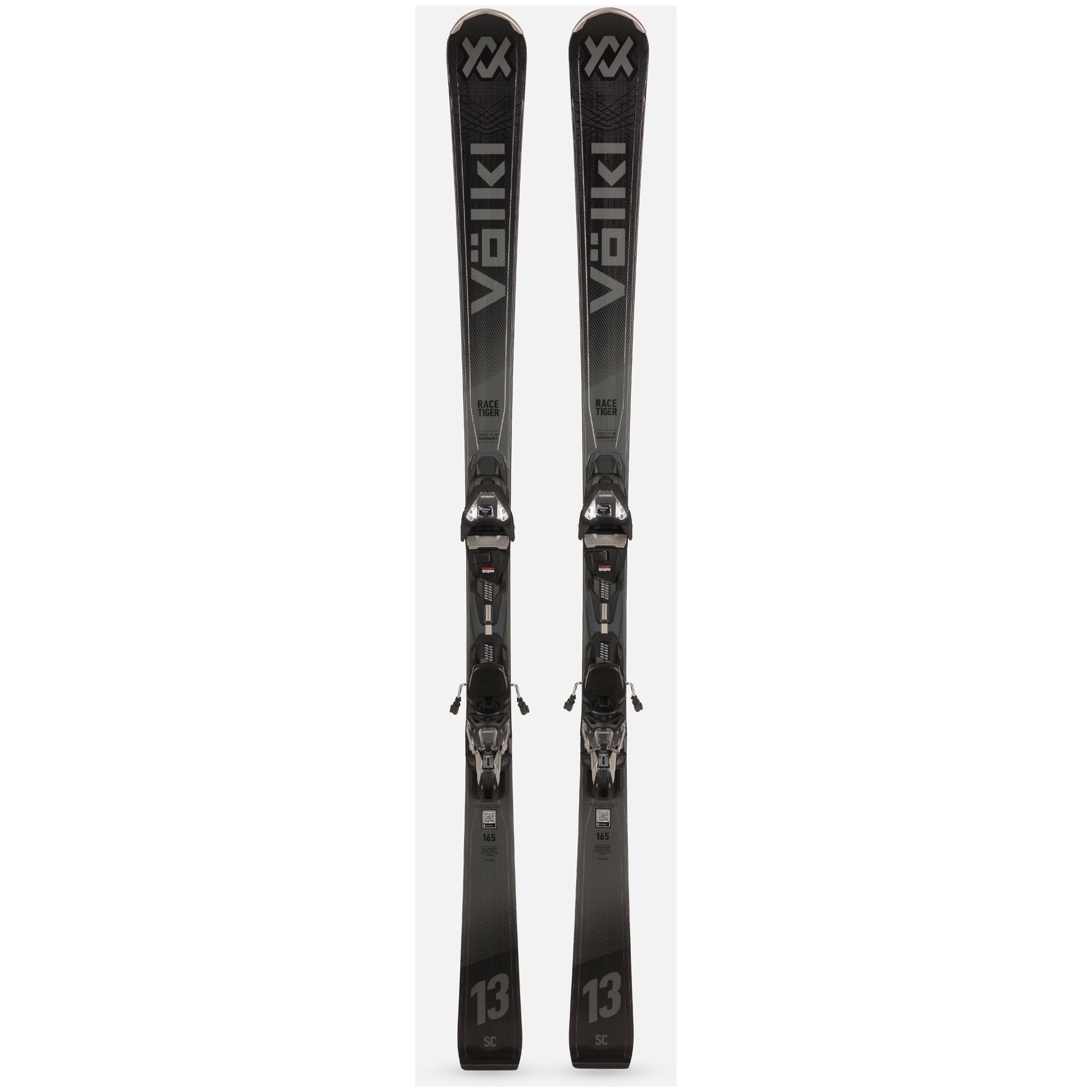 Volkl Racetiger SC Black Skis + VMotion 12 Bindings (26/27)