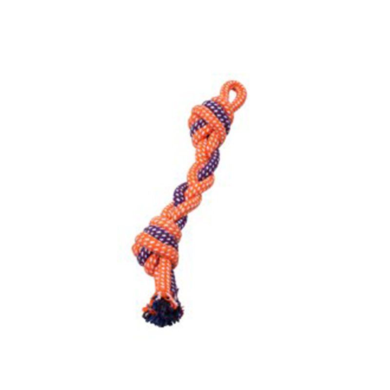 Bud'z Bud'z - Corde Tressée Avec 2 Noeuds Orange Et Mauve 30 cm