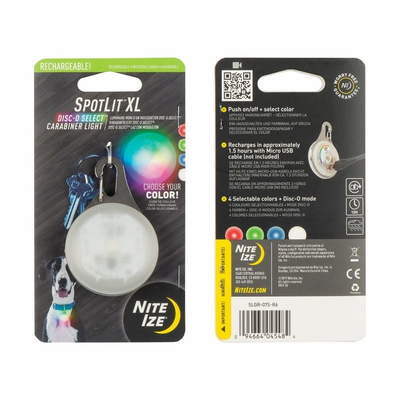 Nite Ize Nite Ize - "SpotLit XL" Lumière Pour Collier Disc-O-Select Rechargeable