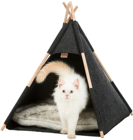 Trixie Trixie - Lit Tipi En Feutre Gris 55 x 65 x 55 cm