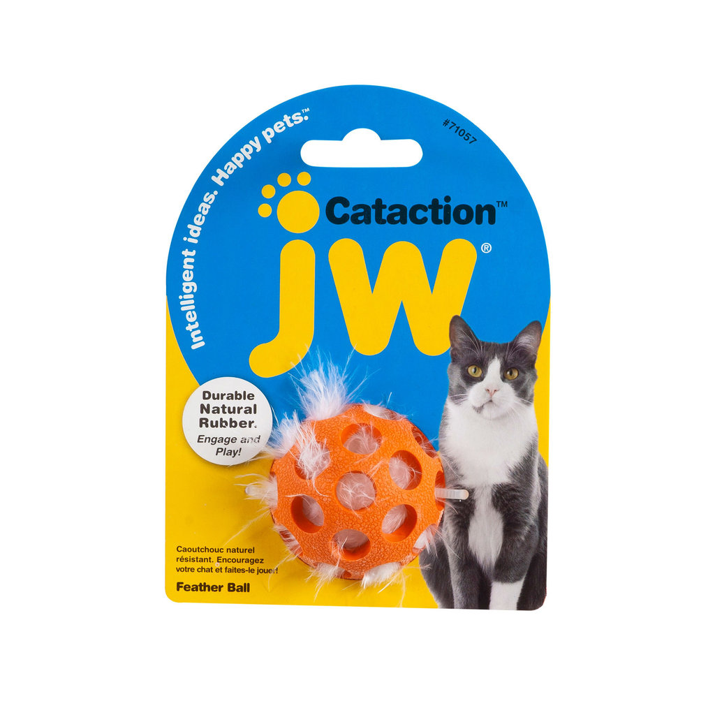 JW Pet JW - Balle ''Cataction'' avec Plumes