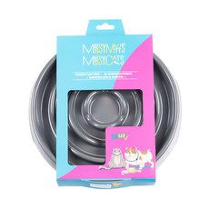 Messy Mutts Messy Mutts - Bol Ralentisseur Interactif Gris Pour Chien Et Chat