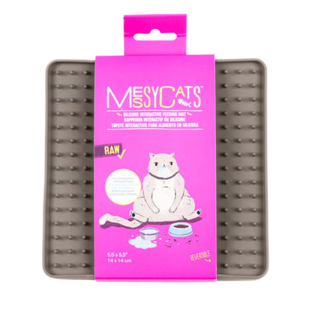 Messy Mutts Messy Cats - Tapis D'Alimentation Réversible