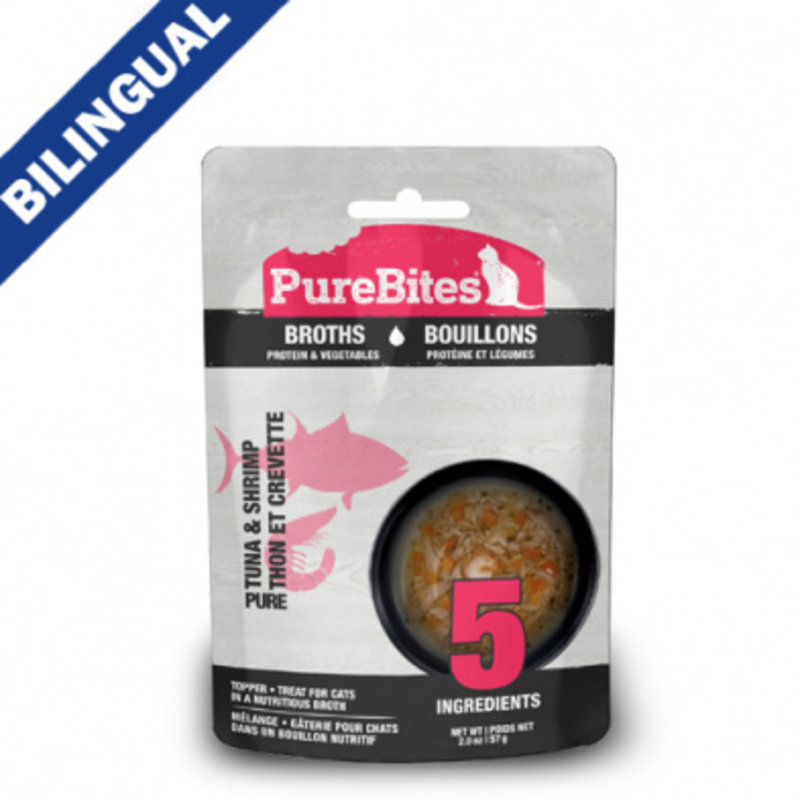 Purebites Purebites - Bouillons De Protéine Et Légumes Pour Chat - Thon Et Crevette 57g