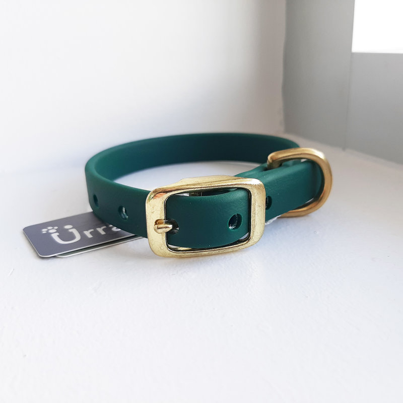 UrraCo Urra.co - Collier Biothane - Vert Foret