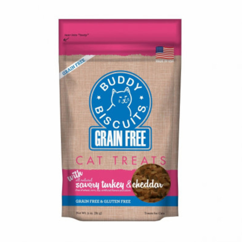 Cloudstar Buddy Biscuits - Gâterie Tendre Pour Chat Sans Grains - Dinde & Fromage 85g