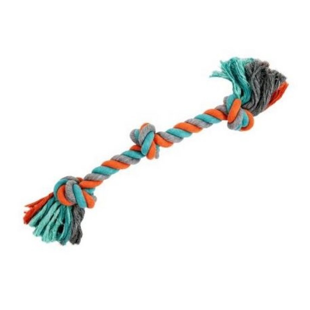 Bud'z Bud'z - Corde Avec 5 Noeuds Bleu-Orange-Gris