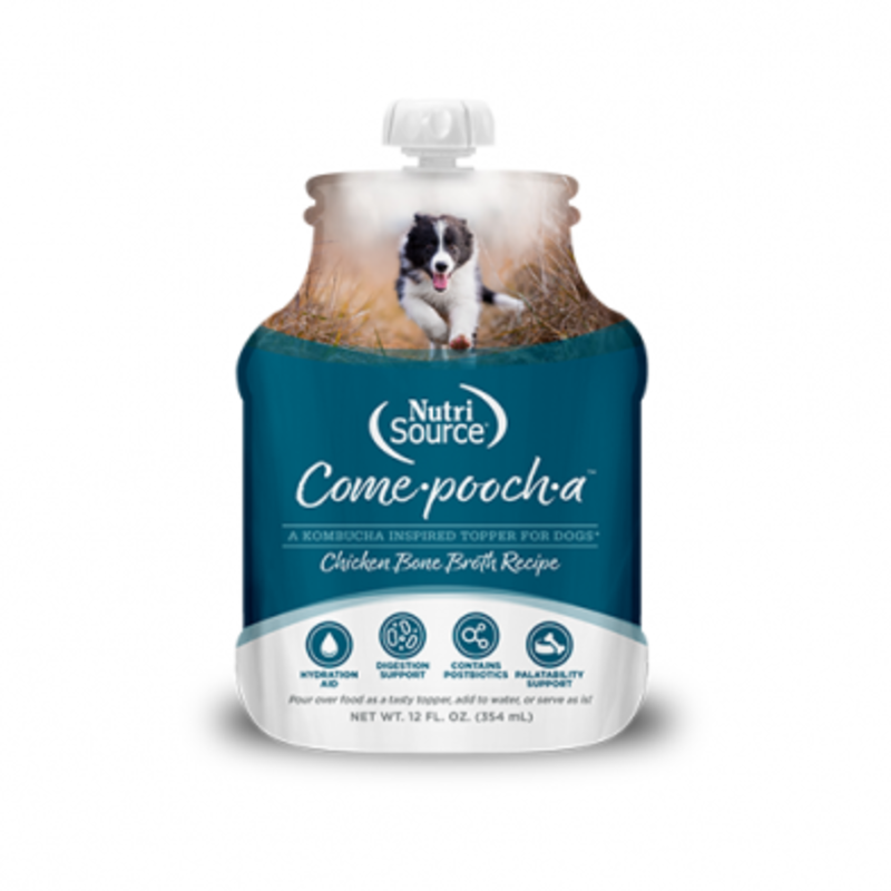 NutriSource NutriSource - Bouillon ''Come Pooch A'' Poulet  Avec Probiotiques 354 ml**