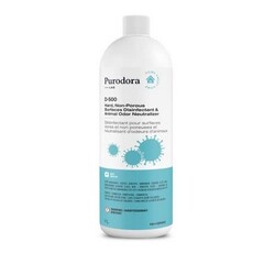 Purodora Lab Purodora -D-500 - Désinfectant Pour Surfaces Dures et Non Poreuses Et Neutralisant D'Odeurs D'Animaux - 1L