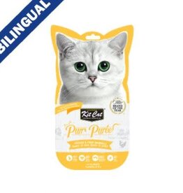 Kit Cat Kit Cat - Gâterie Crémeuse Pour Les Boules De Poils - Poulet Et Fibres - 4x 15g