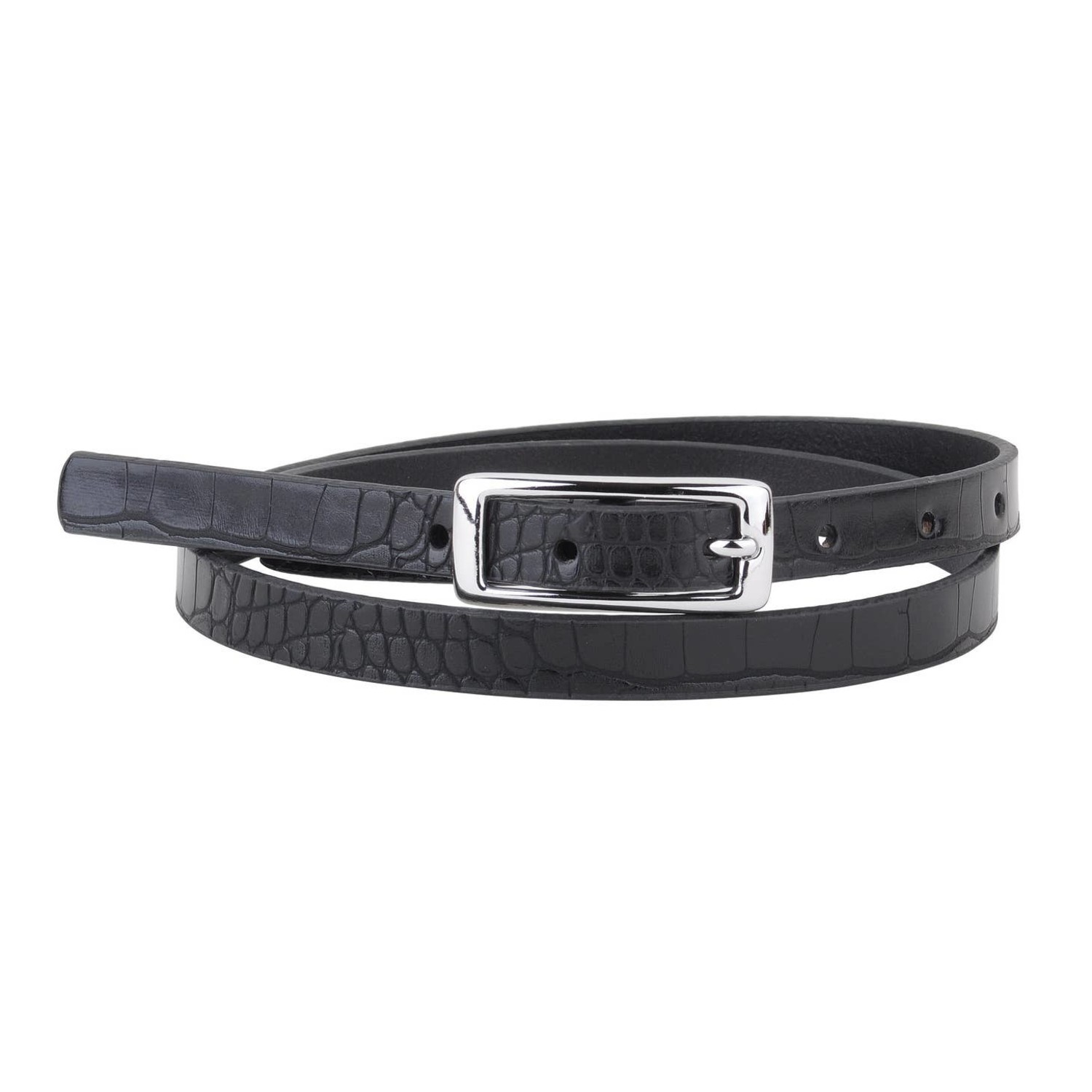 Crocodile Hook Skinny Belt – OMNIA