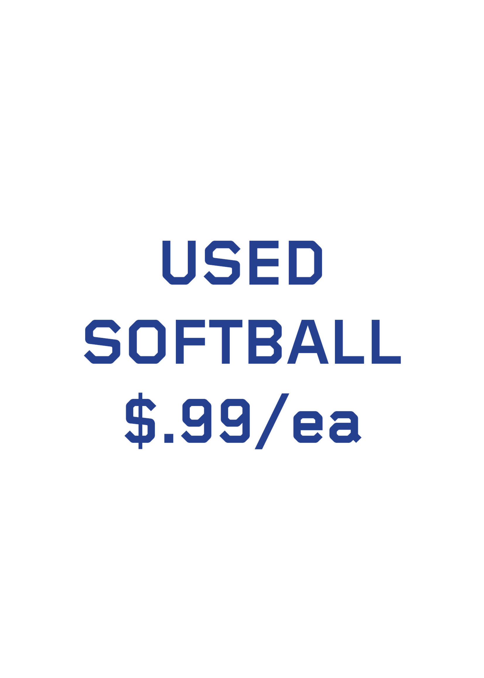 USED SOFTBALL