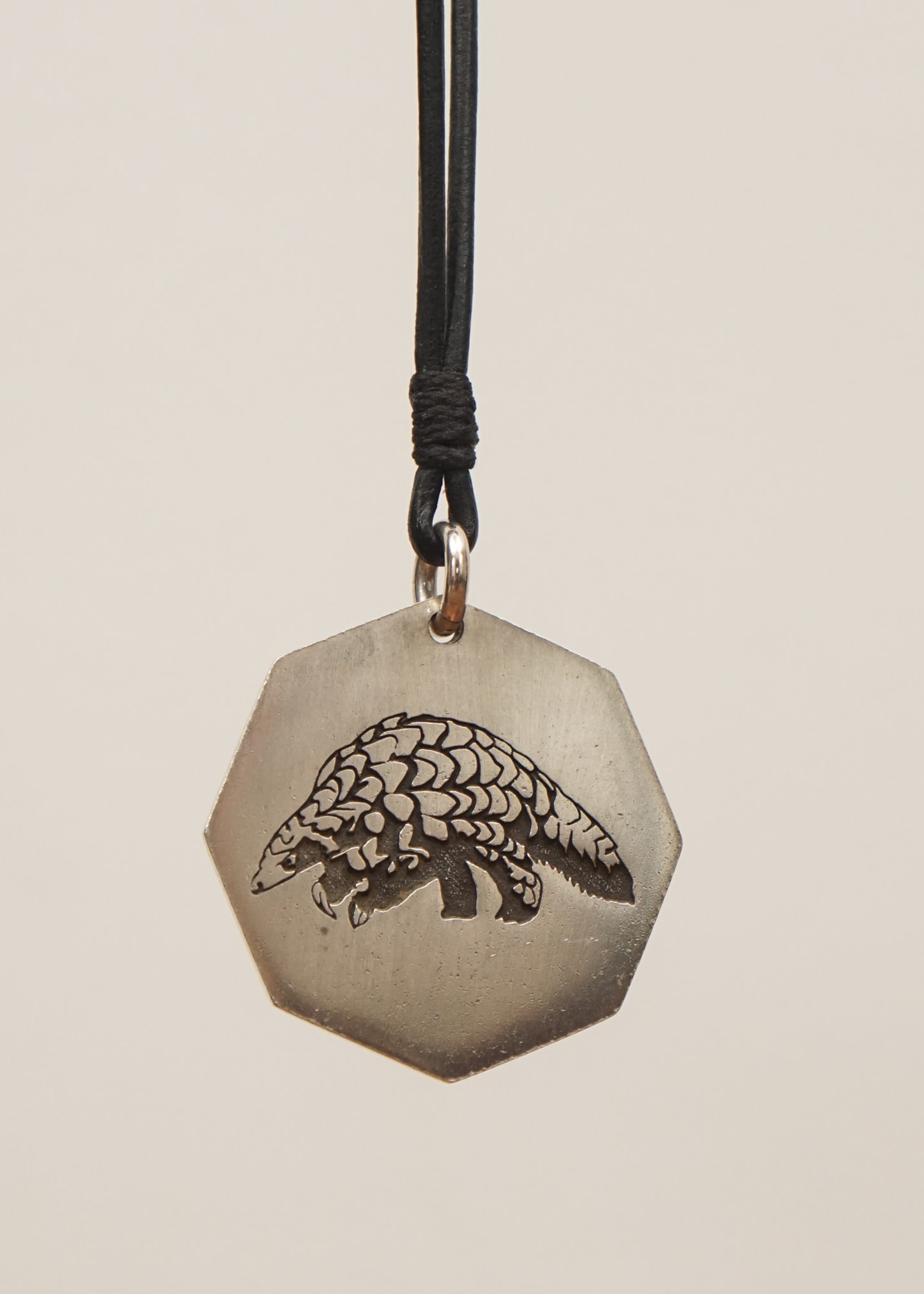 Sterling Silver Pangolin Pendant M