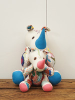 Rhino embroidered doll