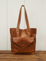 Leather Tote with Clutch