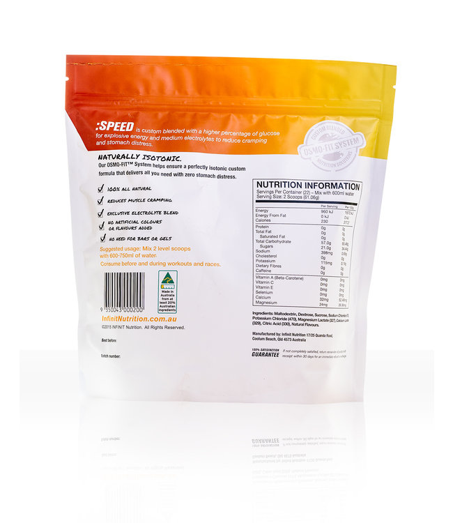 INFINIT NUTRITION SPEED ORANGE BAG 1.33KG