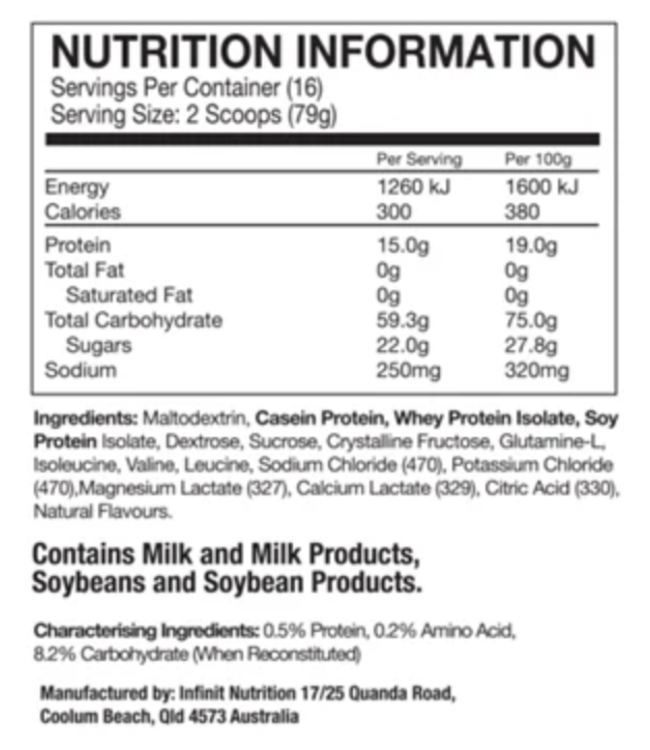 INFINIT REPAIR CHOCOLATE 1.33KG