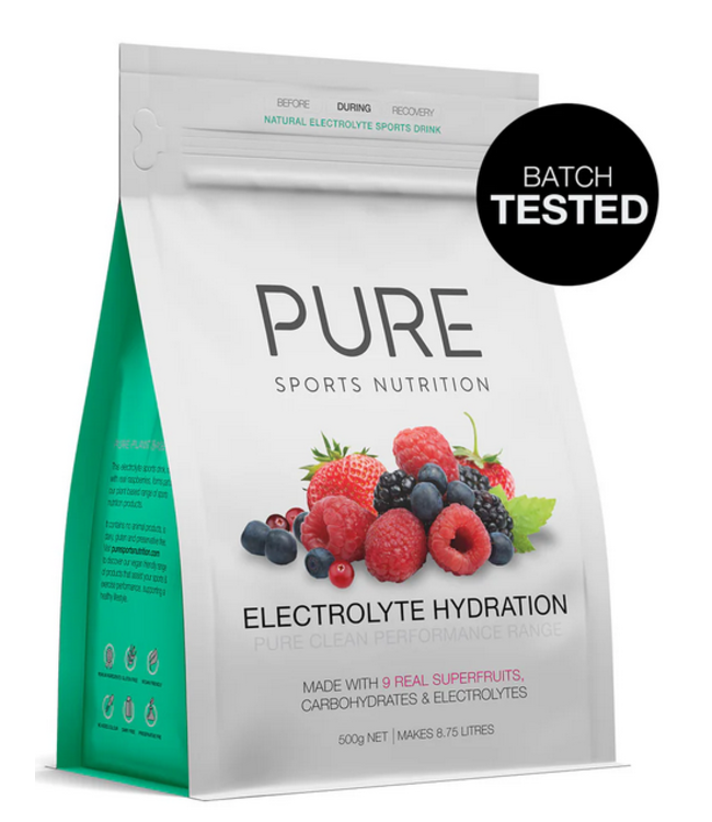 PURE ELECTROLYTE HYDRATION (18) 500g SUPERFRUIT (WADA batch tested)