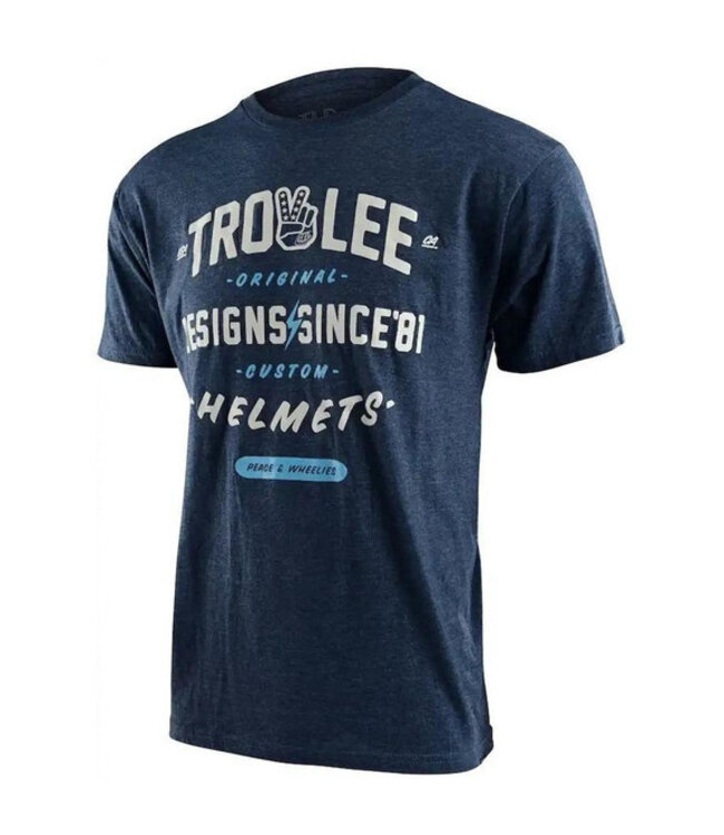 TLD ROLL OUT YTH TEE NAVY HEATHER Y-LARGE