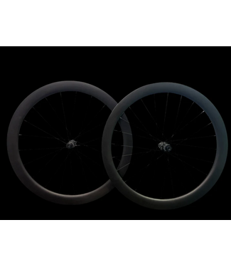 OWB OWB Carbon Wheelset Alloy Spokes 50mm Rim 100X12mm Thru Axle C/L Front & 142X12mm Thru Axle C/LOCK Rear SHIMANO HG ONLY