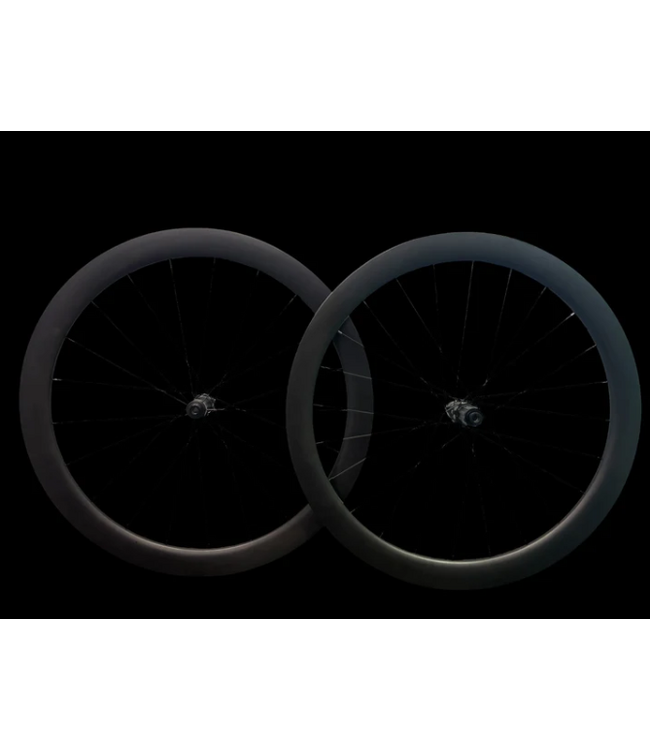 OWB Carbon Wheelset Alloy Spokes 50mm Rim 100X12mm Thru Axle C/L Front & 142X12mm Thru Axle C/LOCK Rear SHIMANO HG ONLY