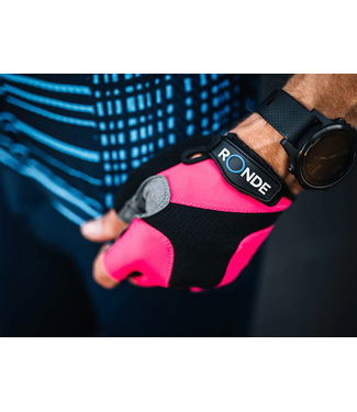 RONDE Womens Pink Short Finger Cycling Glove