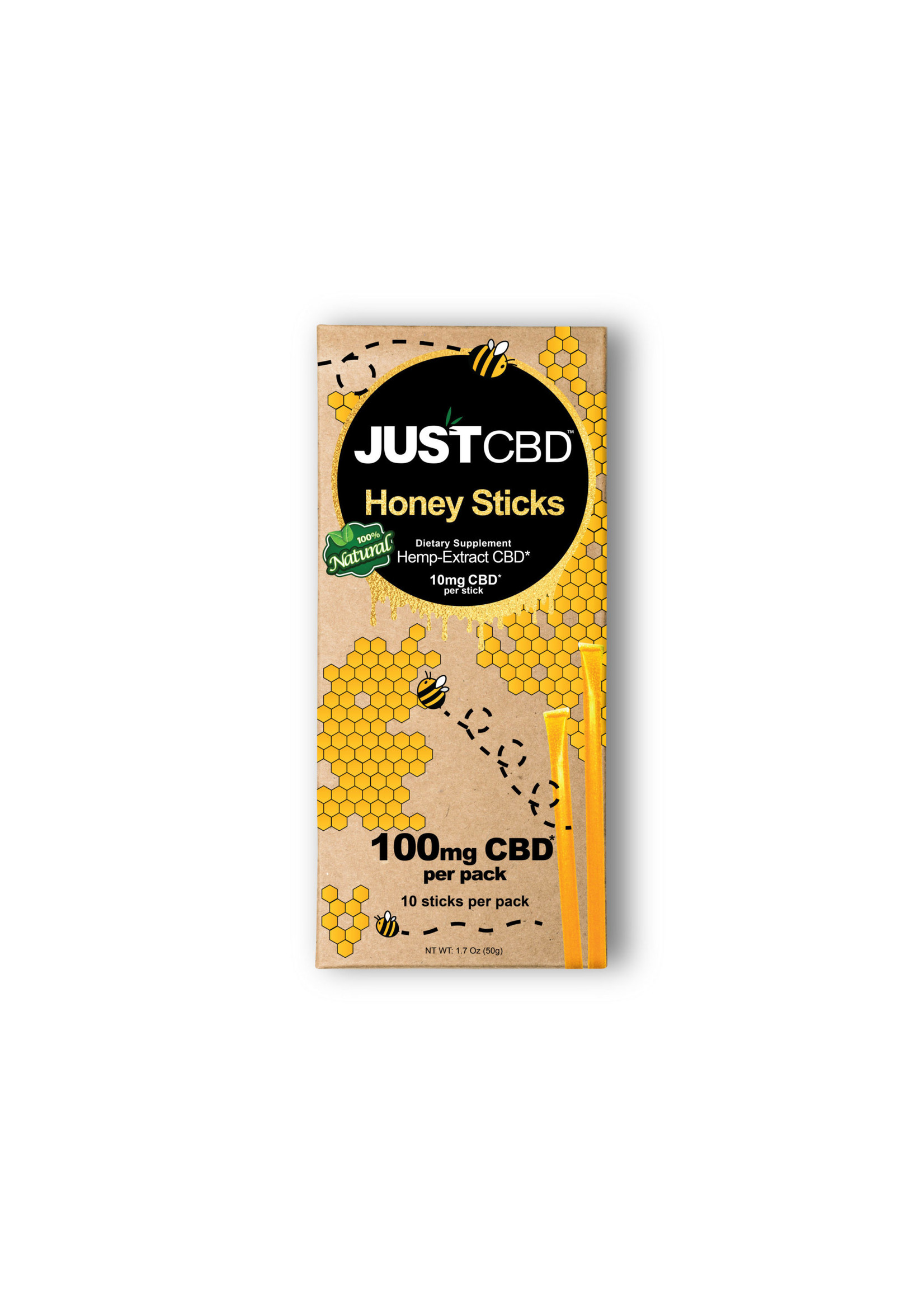 Just CBD Honey Sticks 10 Pack