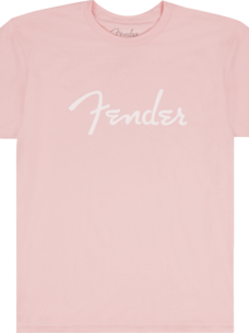 Fender Fender Spaghetti Logo T-Shirt - Shell Pink - Size Small